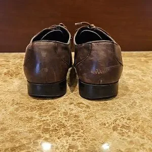 Zara | Shoes | Mens Zara Brown Leather Dress Shoes Sz 85 5  display picture 2